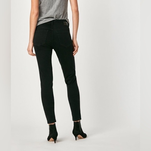 Mavi Tess Petite High Rise Skinny Black Brushed Size 33P - Picture 3 of 13